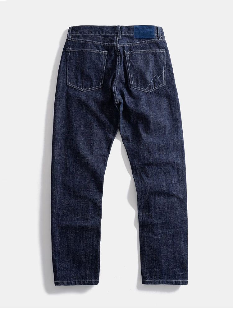 Heavy Red Ear Amekaji Men's Dark Blue Jeans