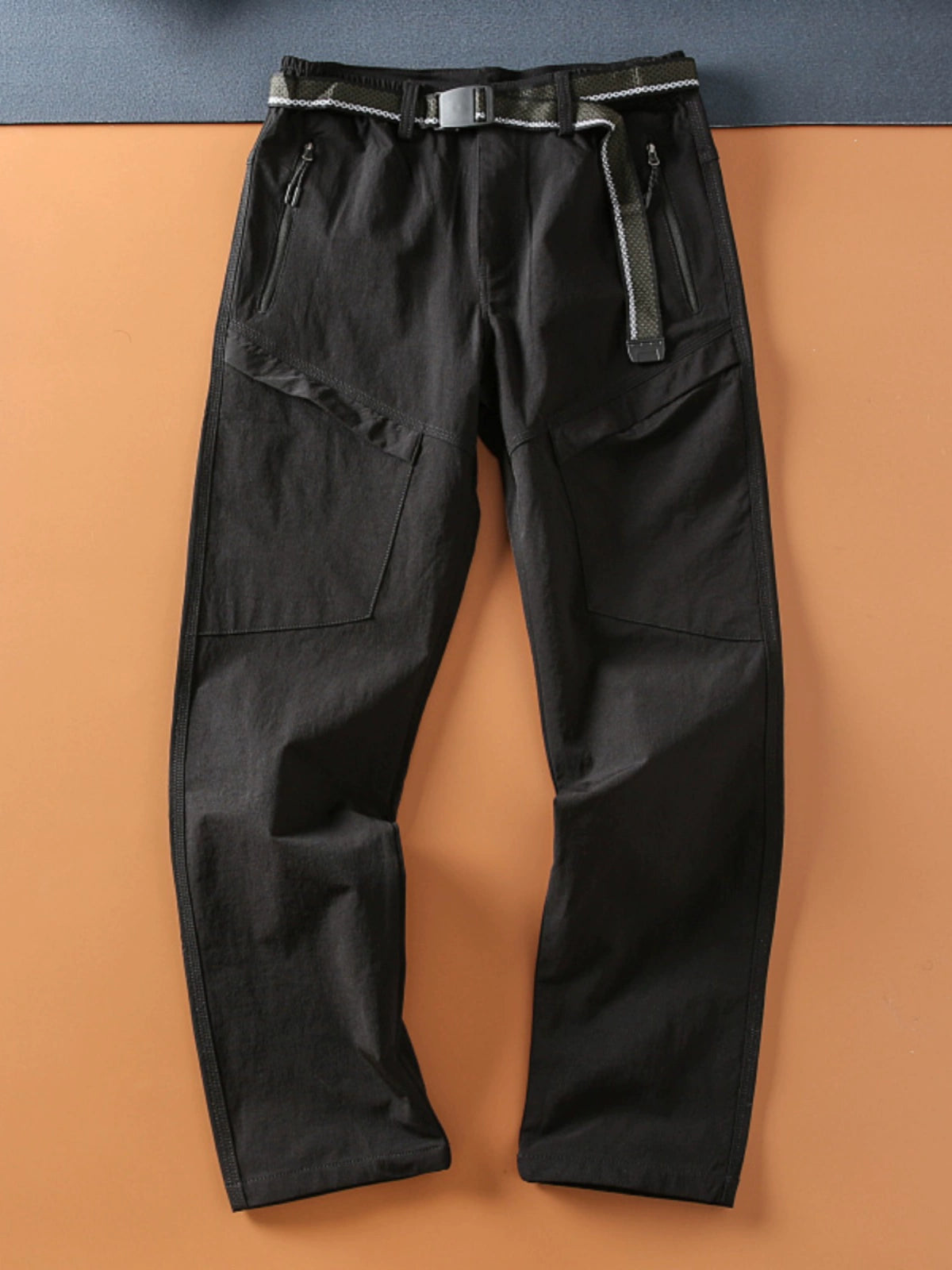 Spring and Autumn Functional Elastic Quick-Drying Multi-Pocket Trousers Outdoor
