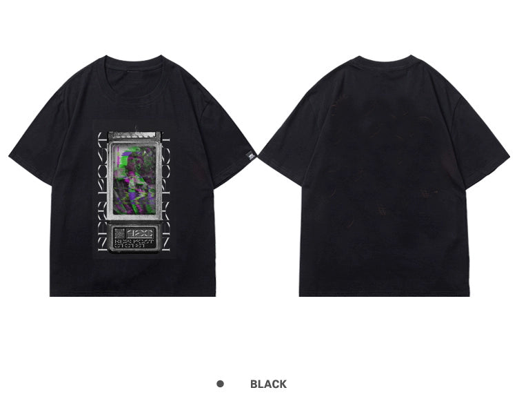 Trendy Dark Special-Interest Design Half-Length Sleeve Versatile T-shirt
