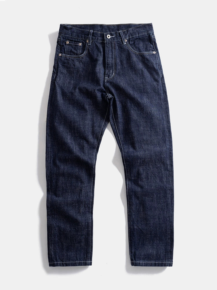 Heavy Red Ear Amekaji Men's Dark Blue Jeans