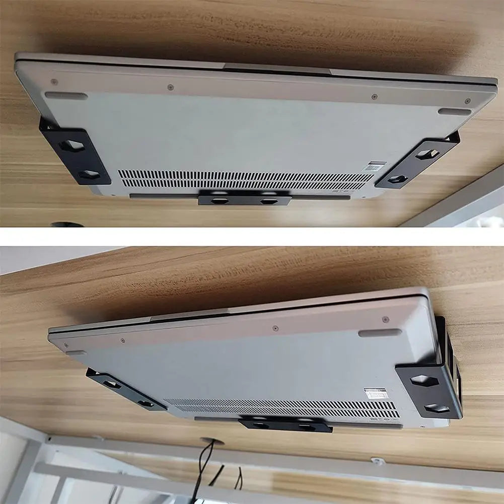 Under Table Laptop Holder Notebook Storage Brackets