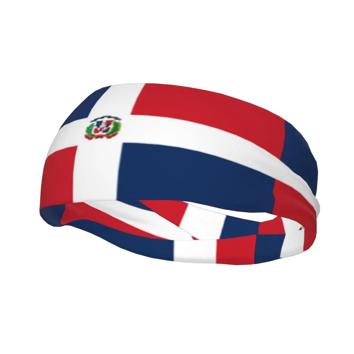 Dominican Republic Flag Sports Sweatband – Breathable Yoga Headband for Hair