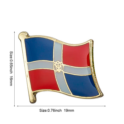 Dominican Republic Flag Lapel Pin Badge Brooch – National Country Emblem