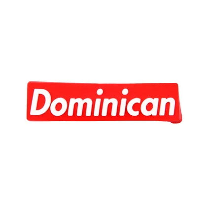 Dominican Flag Food & Pizza Shoe Charms – DIY Letter Decorations, Kids' Funny Gifts