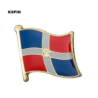 Dominican Republic Flag Lapel Pin Badge Brooch – National Country Emblem