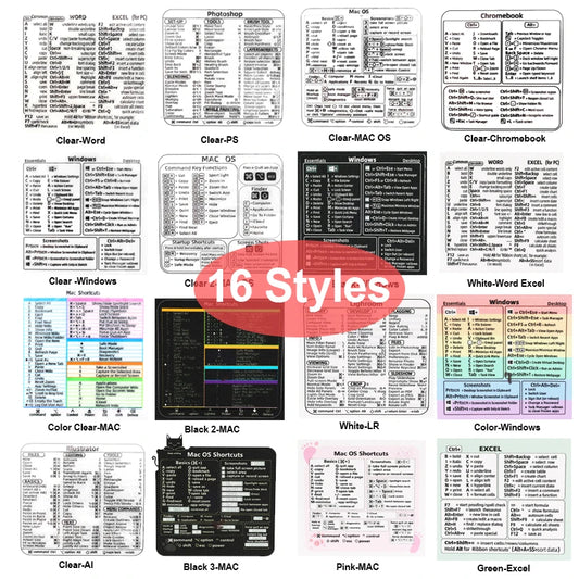 Universal Keyboard Shortcut Stickers