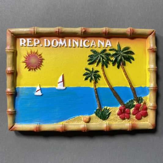 Dominican Republic Fridge Magnets – Punta Cana & Santo Domingo Tourist Souvenirs, Wedding Gift Stickers