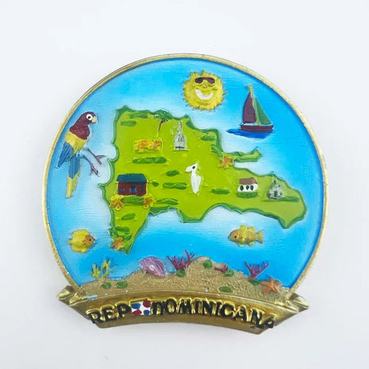 Dominican Republic Fridge Magnets – Creative Tourism Souvenirs, Magnetic Stickers for Home Decor and Wedding Gifts