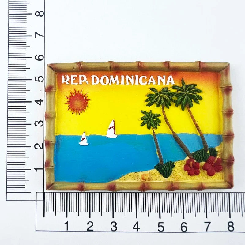 Dominican Republic Fridge Magnets – Creative Tourism Souvenirs, Magnetic Stickers for Home Decor and Wedding Gifts