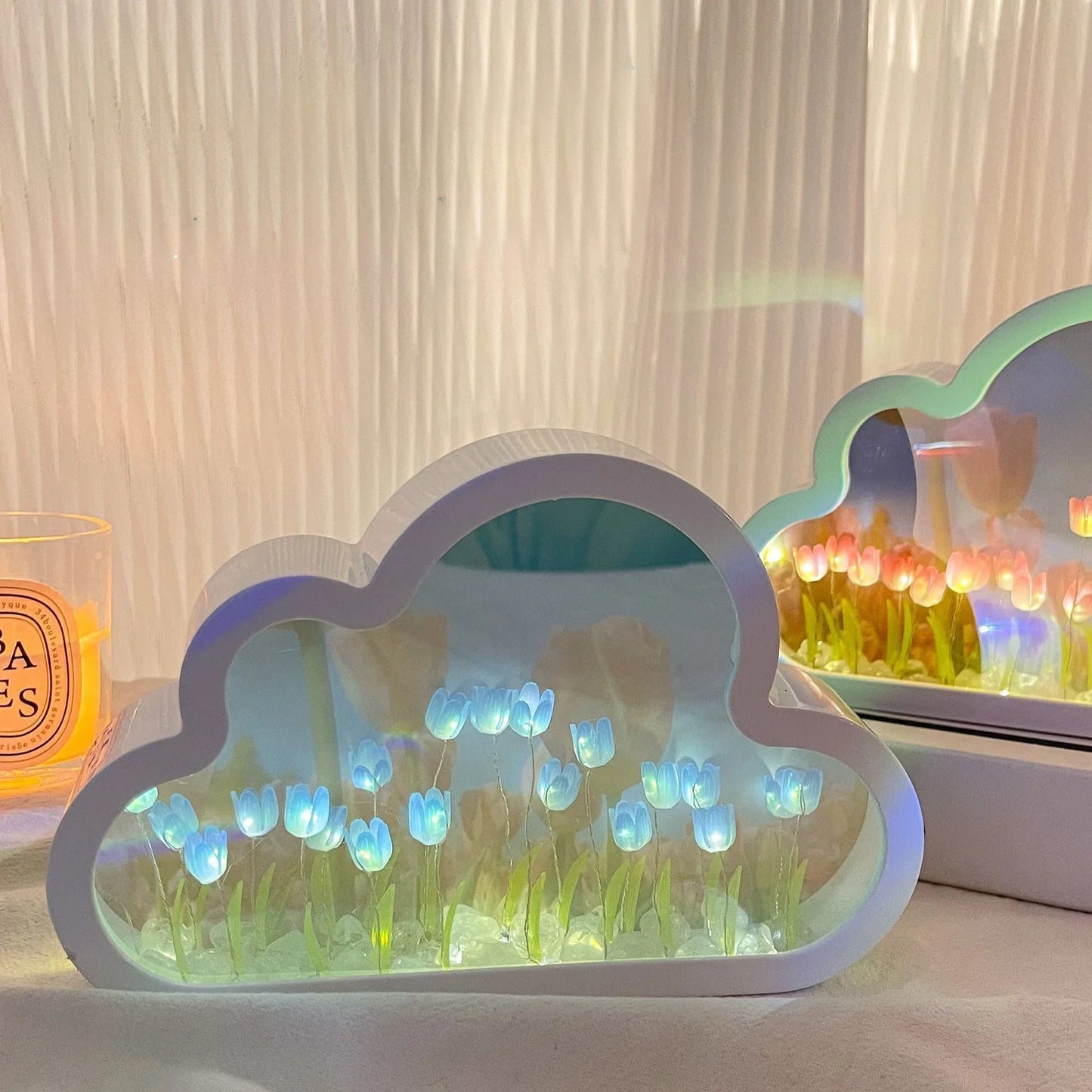 Tulip Cloud Nightlight - Decorative Desktop Ornament, Perfect Birthday & Valentine’s Gift