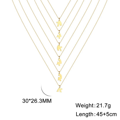 Customized Heart Puzzle Necklace - Stainless Steel, 2-6pcs