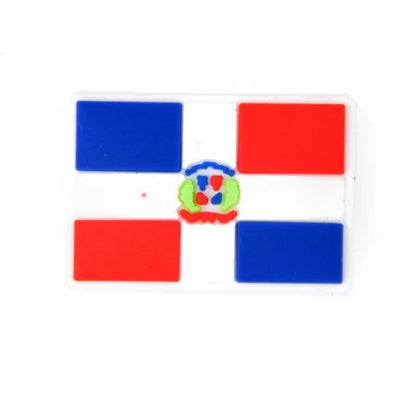 Dominican Flag Food & Pizza Shoe Charms – DIY Letter Decorations, Kids' Funny Gifts