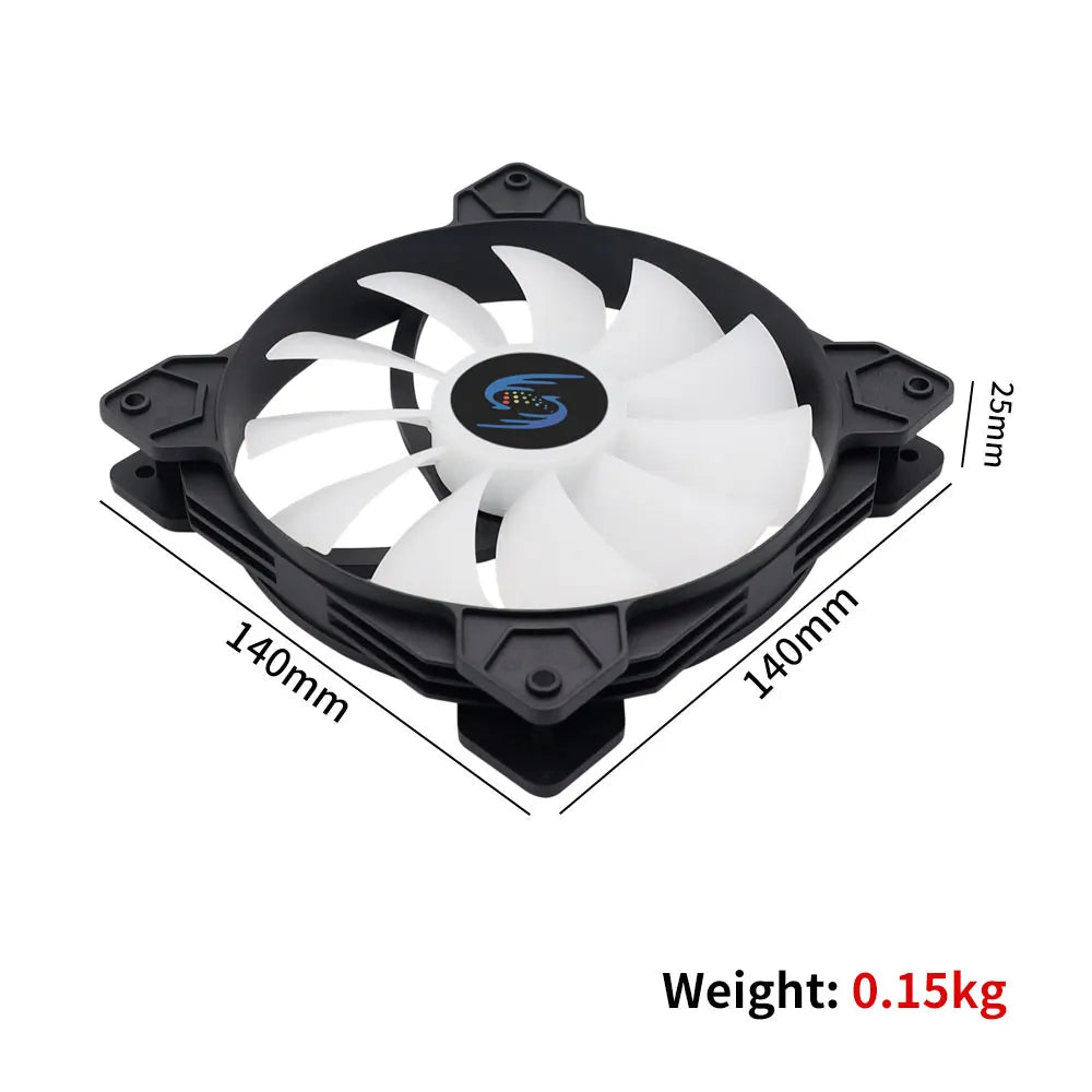 140mm Quiet RGB PC Case Fan