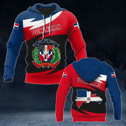 Dominican Emblem Hoodies – Men's Fashion Sweatshirts, Loose Fit, Oversized Streetwear