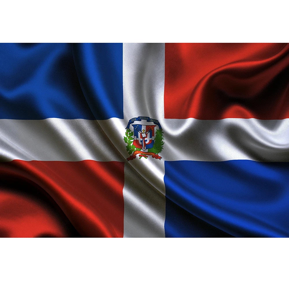 Dominican Republic National Flag – Hanging Polyester Banner for Outdoor/Indoor Decoration