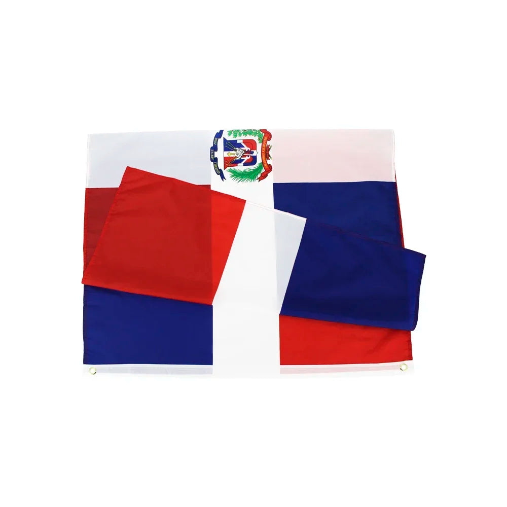 Dominican Republic National Flag – Hanging Polyester Banner for Outdoor/Indoor Decoration