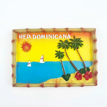 Dominican Republic Fridge Magnets – Creative Tourism Souvenirs, Magnetic Stickers for Home Decor and Wedding Gifts