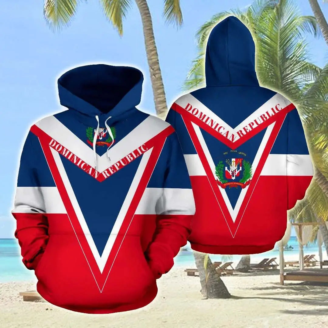 Dominican Emblem Hoodies – Men's Fashion Sweatshirts, Loose Fit, Oversized Streetwear